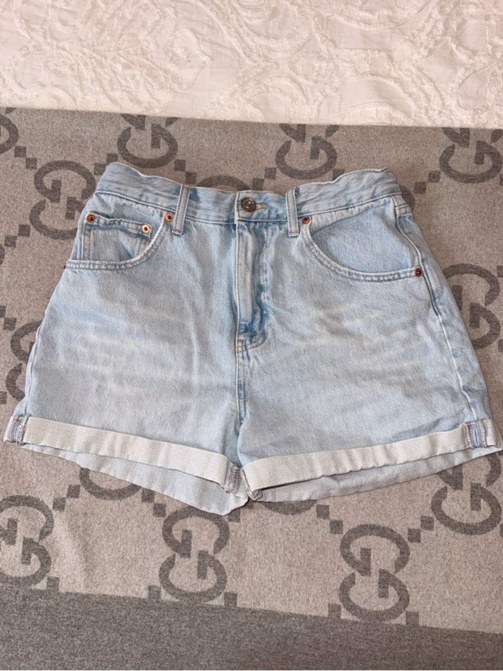 BDG Light Wash Denim Jean Shorts